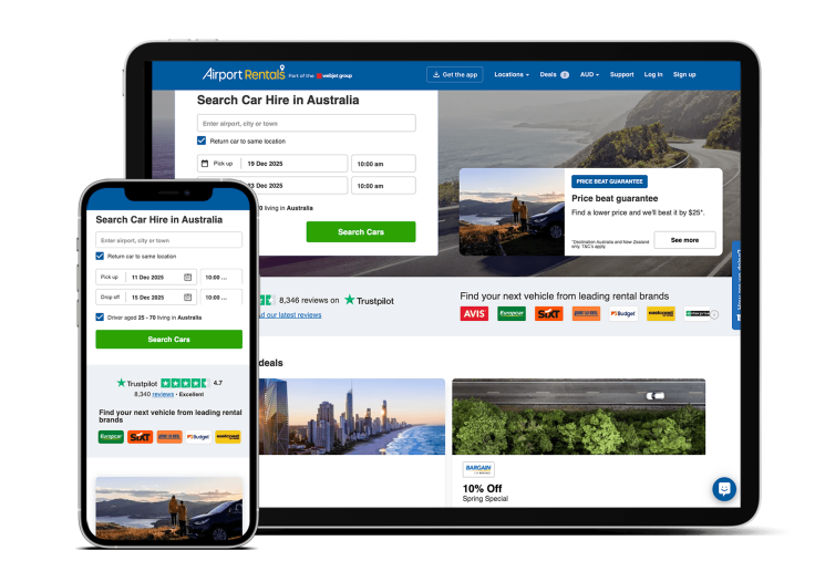 Airport rentals hero half Dec25